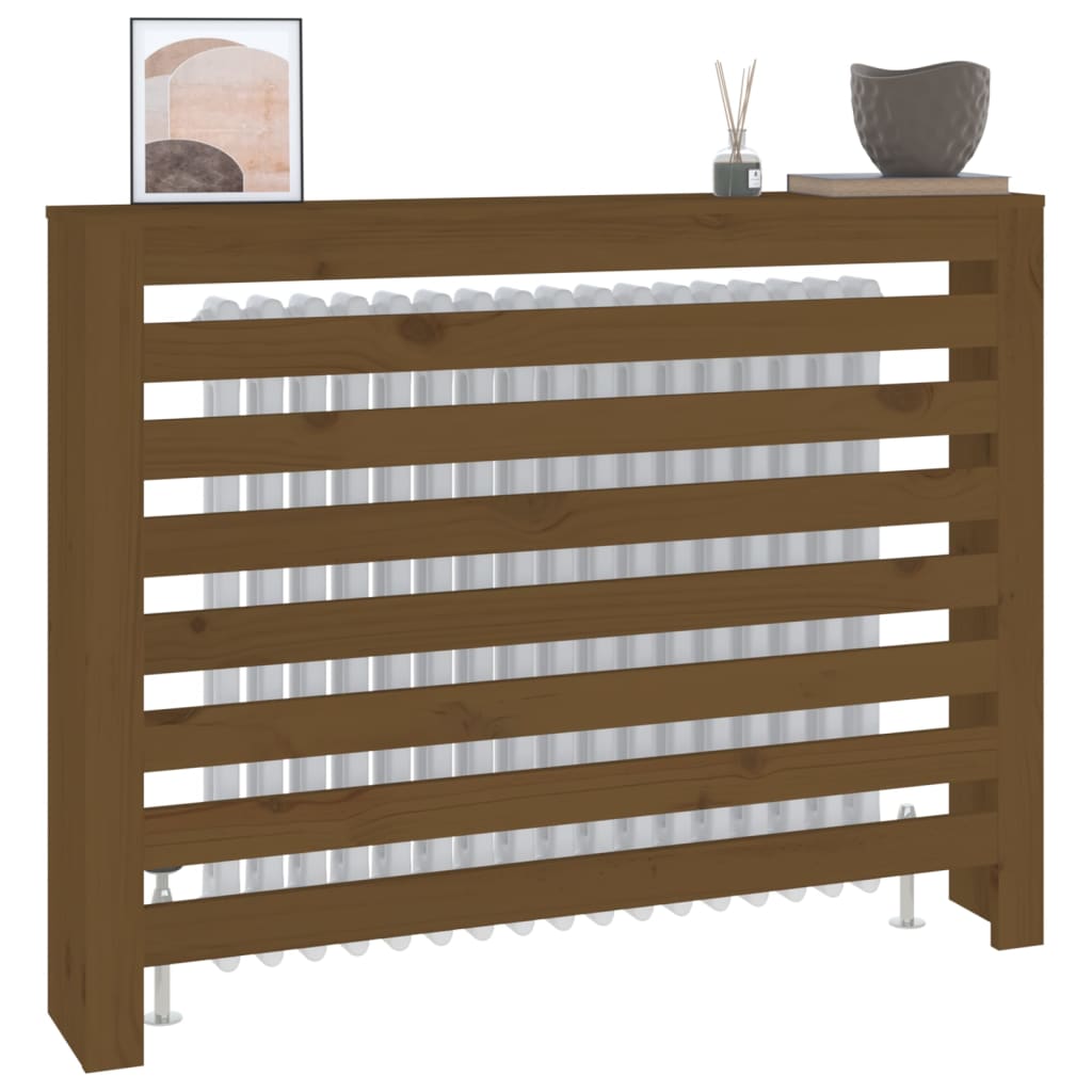 Heizkörperverkleidung Honigbraun 108,5x19x84cm Massivholz
