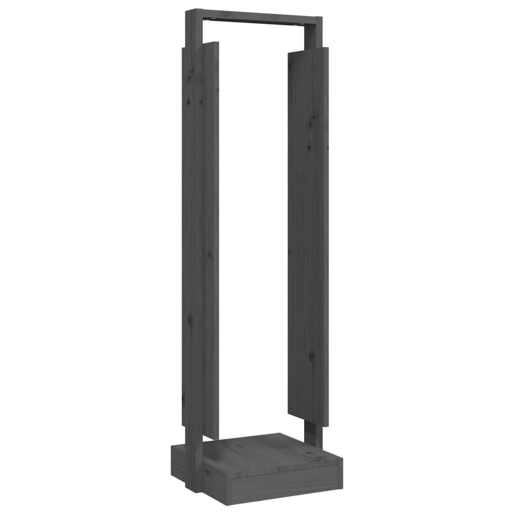 Kaminholzhalter Grau 33,5x30x110 cm Massivholz Kiefer