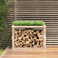 Thumbnail for Outdoor-Kaminholzregal 108x52x74 cm Massivholz Kiefer