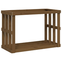 Thumbnail for Outdoor-Kaminholzregal Honigbraun 108x52x74 cm Massivholz