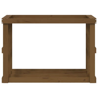 Thumbnail for Outdoor-Kaminholzregal Honigbraun 108x52x74 cm Massivholz