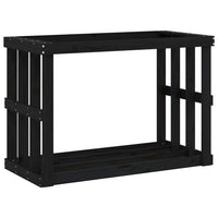 Thumbnail for Outdoor-Kaminholzregal Schwarz 108x52x74 cm Massivholz Kiefer