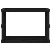 Thumbnail for Outdoor-Kaminholzregal Schwarz 108x52x74 cm Massivholz Kiefer