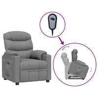 Thumbnail for Aufstehsessel Hellgrau Stoff