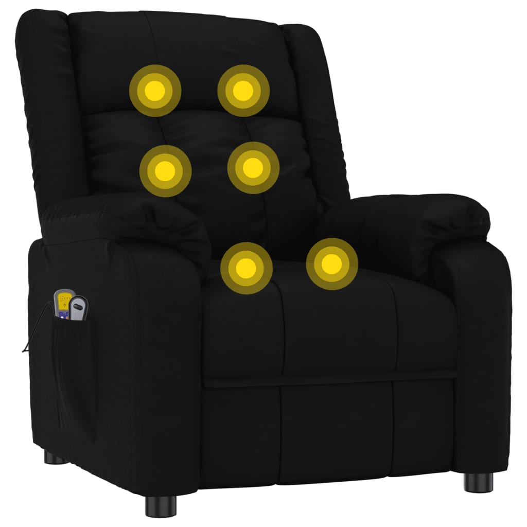 Massagesessel Elektrisch Schwarz Kunstleder