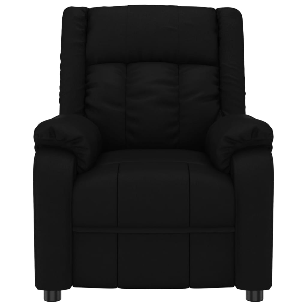 Massagesessel mit Aufstehhilfe Schwarz Kunstleder