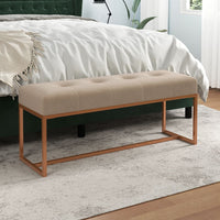 Thumbnail for Sitzbank Beige 110x36x45 cm Samt
