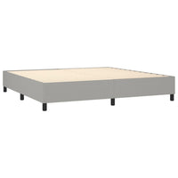 Thumbnail for Boxspringbett mit Matratze Hellgrau 200x200 cm Stoff