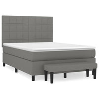 Thumbnail for Boxspringbett mit Matratze Dunkelgrau 140x190 cm Stoff