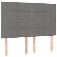 Thumbnail for Boxspringbett mit Matratze Dunkelgrau 140x190 cm Stoff