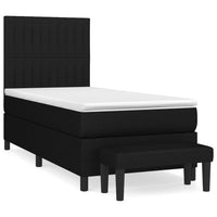 Thumbnail for Boxspringbett mit Matratze Schwarz 90x200 cm Stoff