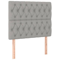 Thumbnail for Boxspringbett mit Matratze Hellgrau 90x190 cm Stoff