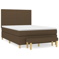 Thumbnail for Boxspringbett mit Matratze Dunkelbraun 140x190 cm Stoff