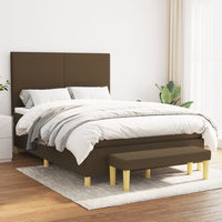 Thumbnail for Boxspringbett mit Matratze Dunkelbraun 140x190 cm Stoff