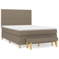 Thumbnail for Boxspringbett mit Matratze Taupe 140x200 cm Stoff