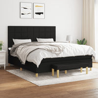 Thumbnail for Boxspringbett mit Matratze Schwarz 160x200 cm Stoff