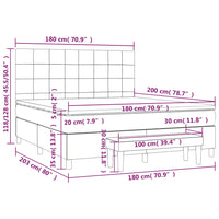 Thumbnail for Boxspringbett mit Matratze Hellgrau 180x200 cm Stoff