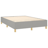 Thumbnail for Boxspringbett mit Matratze Hellgrau 140x190 cm Stoff