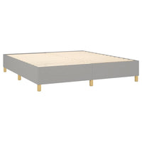 Thumbnail for Boxspringbett mit Matratze Hellgrau 180x200 cm Stoff