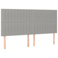 Thumbnail for Boxspringbett mit Matratze Hellgrau 180x200 cm Stoff