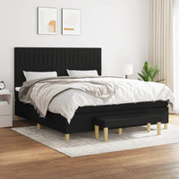 Thumbnail for Boxspringbett mit Matratze Schwarz 180x200 cm Stoff