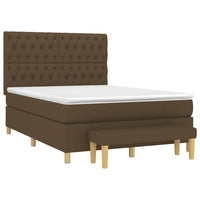 Thumbnail for Boxspringbett mit Matratze Dunkelbraun 140x200 cm Stoff