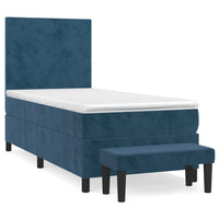Thumbnail for Boxspringbett mit Matratze Dunkelblau 90x190 cm Samt
