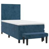 Thumbnail for Boxspringbett mit Matratze Dunkelblau 90x190 cm Samt