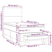 Thumbnail for Boxspringbett mit Matratze Dunkelblau 90x190 cm Samt