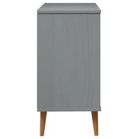 Thumbnail for Sideboard Grau 76,5x40x80 cm Massivholz Kiefer