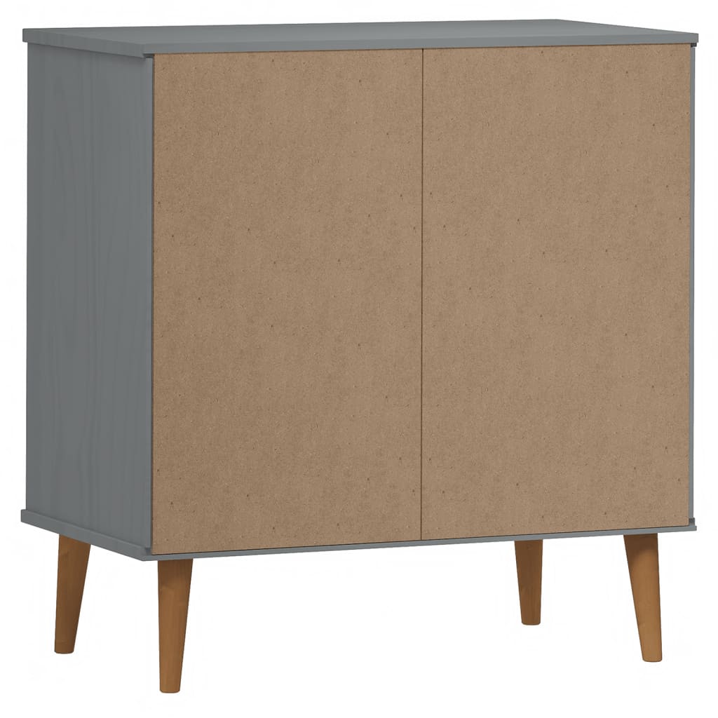 Sideboard Grau 76,5x40x80 cm Massivholz Kiefer