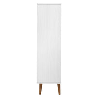 Thumbnail for Bücherregal Weiß 90x35x133,5 cm Massivholz Kiefer