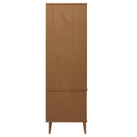 Thumbnail for Kleiderschrank Braun 90x55x175 cm Massivholz Kiefer