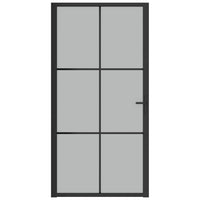 Thumbnail for Innentür 102,5x201,5 cm Schwarz Mattglas und Aluminium