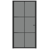 Thumbnail for Innentür 102,5x201,5 cm Schwarz ESG-Glas und Aluminium