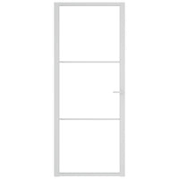 Thumbnail for Innentür 83x201,5 cm Weiß ESG-Glas und Aluminium