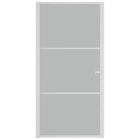 Thumbnail for Innentür 102,5x201,5 cm Weiß Mattglas und Aluminium