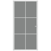Thumbnail for Innentür 102,5x201,5 cm Weiß ESG-Glas und Aluminium