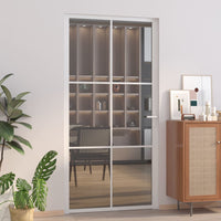 Thumbnail for Innentür 102,5x201,5 cm Weiß ESG-Glas und Aluminium