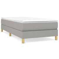 Thumbnail for Boxspringbett mit Matratze Hellgrau 90x190 cm Stoff