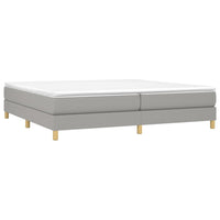 Thumbnail for Boxspringbett mit Matratze Hellgrau 200x200 cm Stoff