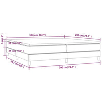 Thumbnail for Boxspringbett mit Matratze Hellgrau 200x200 cm Stoff