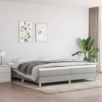 Thumbnail for Boxspringbett mit Matratze Hellgrau 200x200 cm Stoff