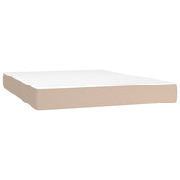 Thumbnail for Boxspringbett Matratze Cappuccino-Braun 140x200cm Kunstleder