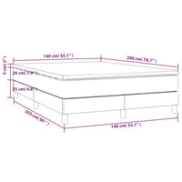 Thumbnail for Boxspringbett Matratze Cappuccino-Braun 140x200cm Kunstleder