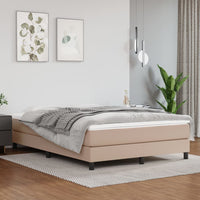 Thumbnail for Boxspringbett Matratze Cappuccino-Braun 140x200cm Kunstleder