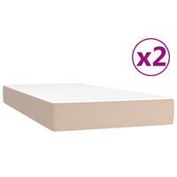 Thumbnail for Boxspringbett Matratze Cappuccino-Braun 200x200cm Kunstleder