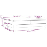 Thumbnail for Boxspringbett Matratze Cappuccino-Braun 200x200cm Kunstleder