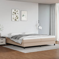 Thumbnail for Boxspringbett Matratze Cappuccino-Braun 200x200cm Kunstleder