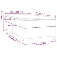 Thumbnail for Boxspringbett mit Matratze Dunkelgrau 100x200 cm Stoff